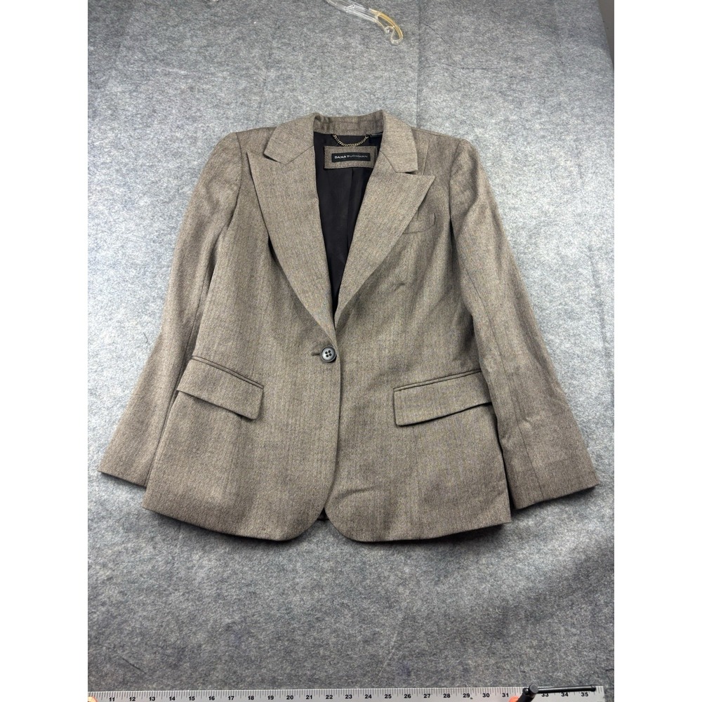 Dana Buchman Blazer Jacket Womens 14‎ Suit Business Wool Career Single Button